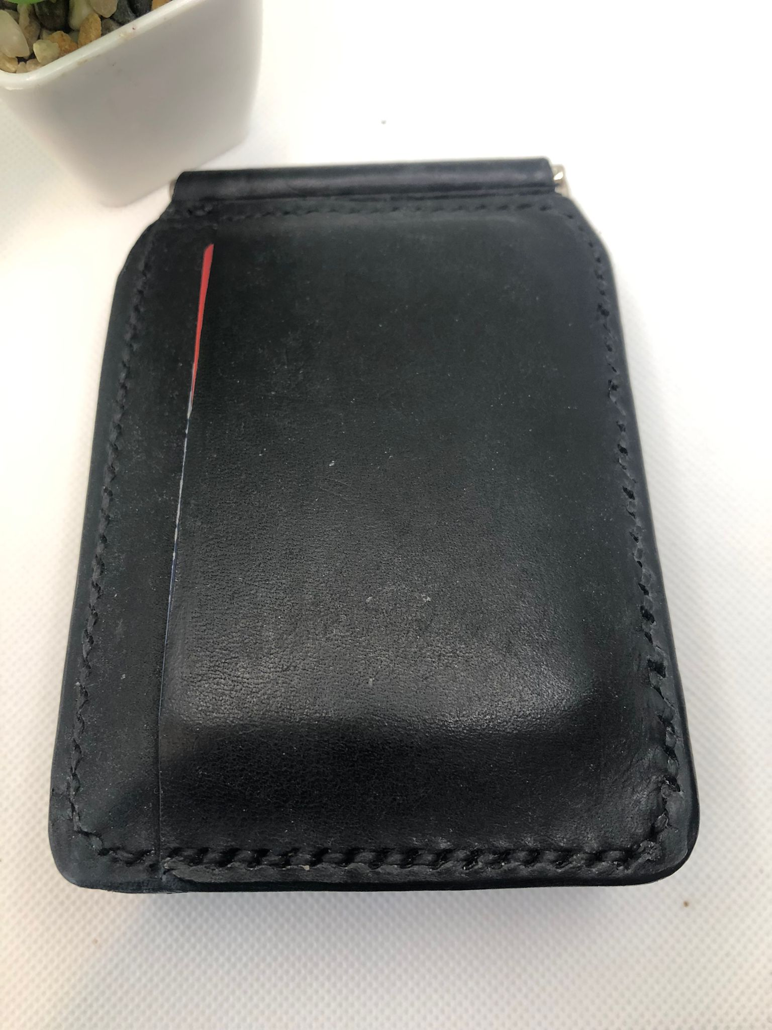 Handmade leather wallet UK Badalassi Carlo black