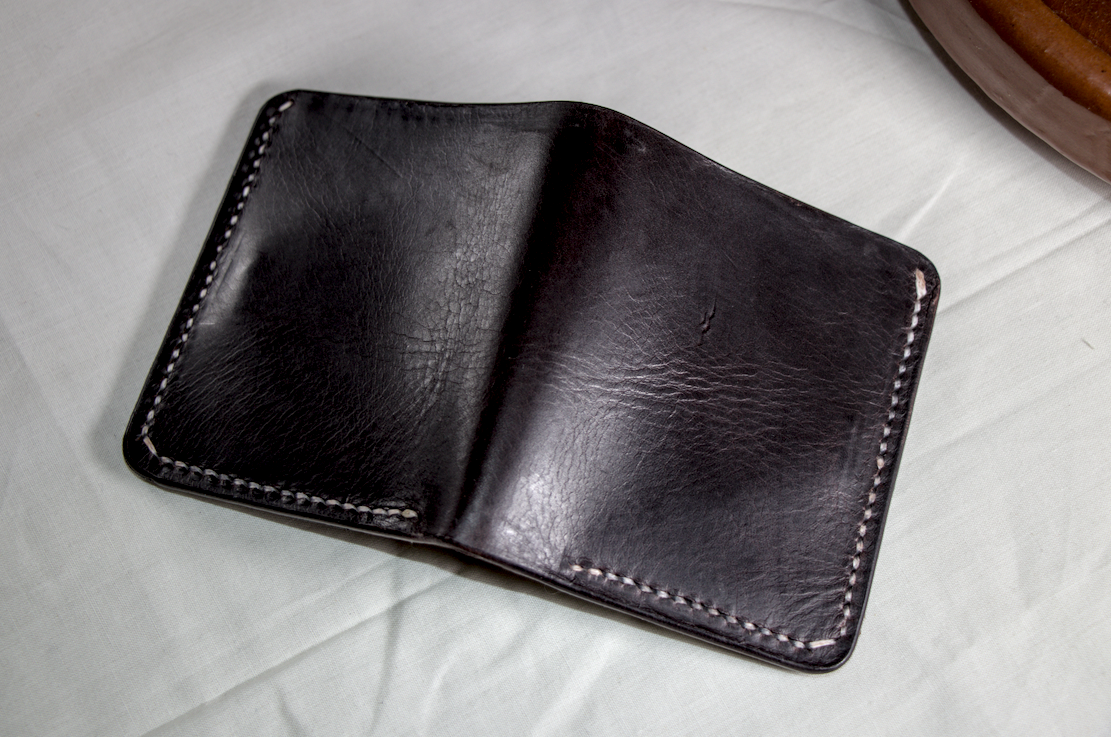 Handmade leather wallet UK Badalassi Carlo brown