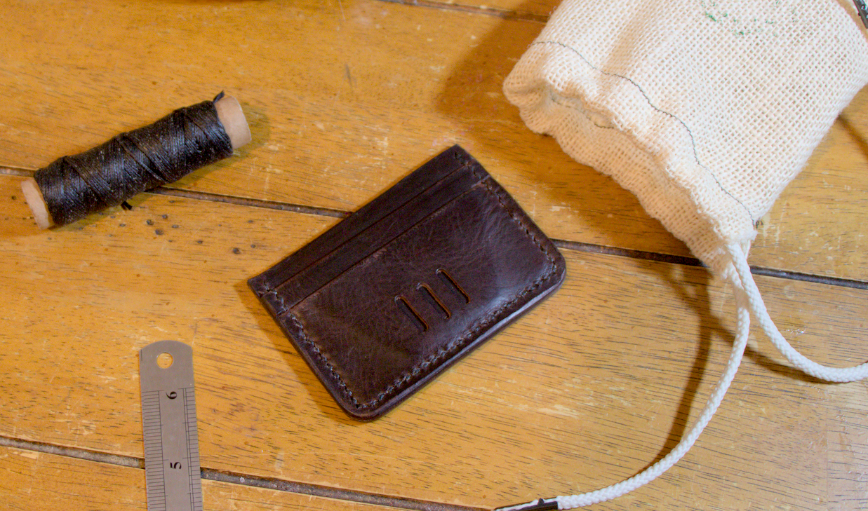 Handmade leather wallet UK Badalassi Carlo brown
