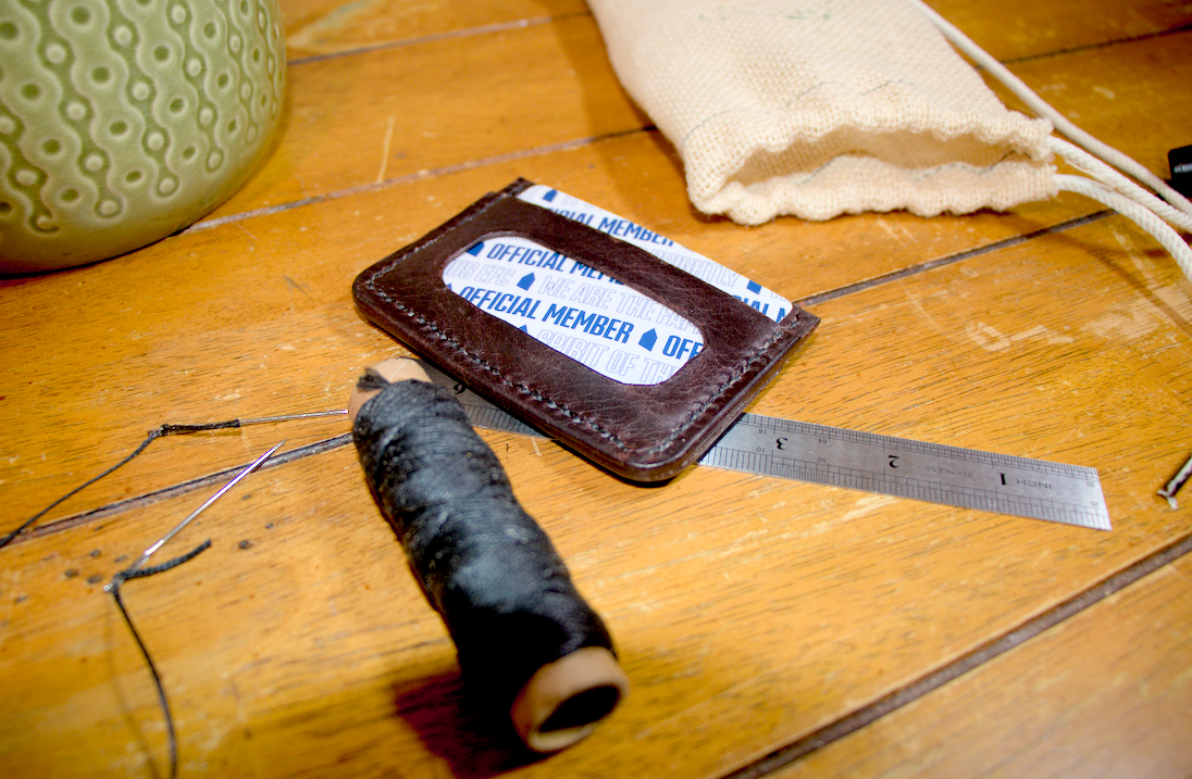 Handmade leather wallet UK Badalassi Carlo brown